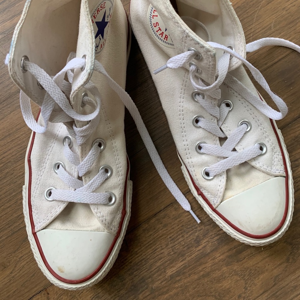 White Hightop Converse